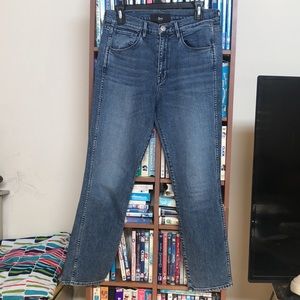 3x1 Celie Straight Leg Authentic Crop Blue Jeans Size 29